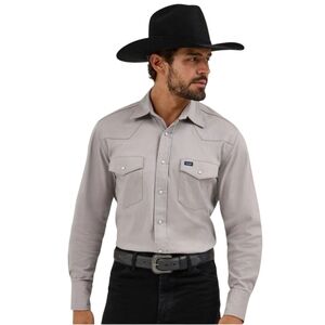 Wrangler Premium Performance Advanced Comfort Cowboy Cut Long Sleeve Shirt Large